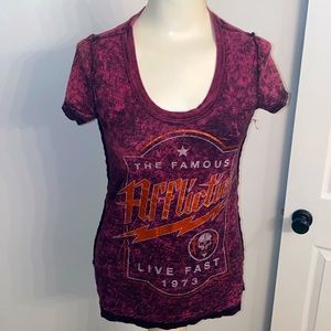 Affliction Reversible Cutout Tshirt